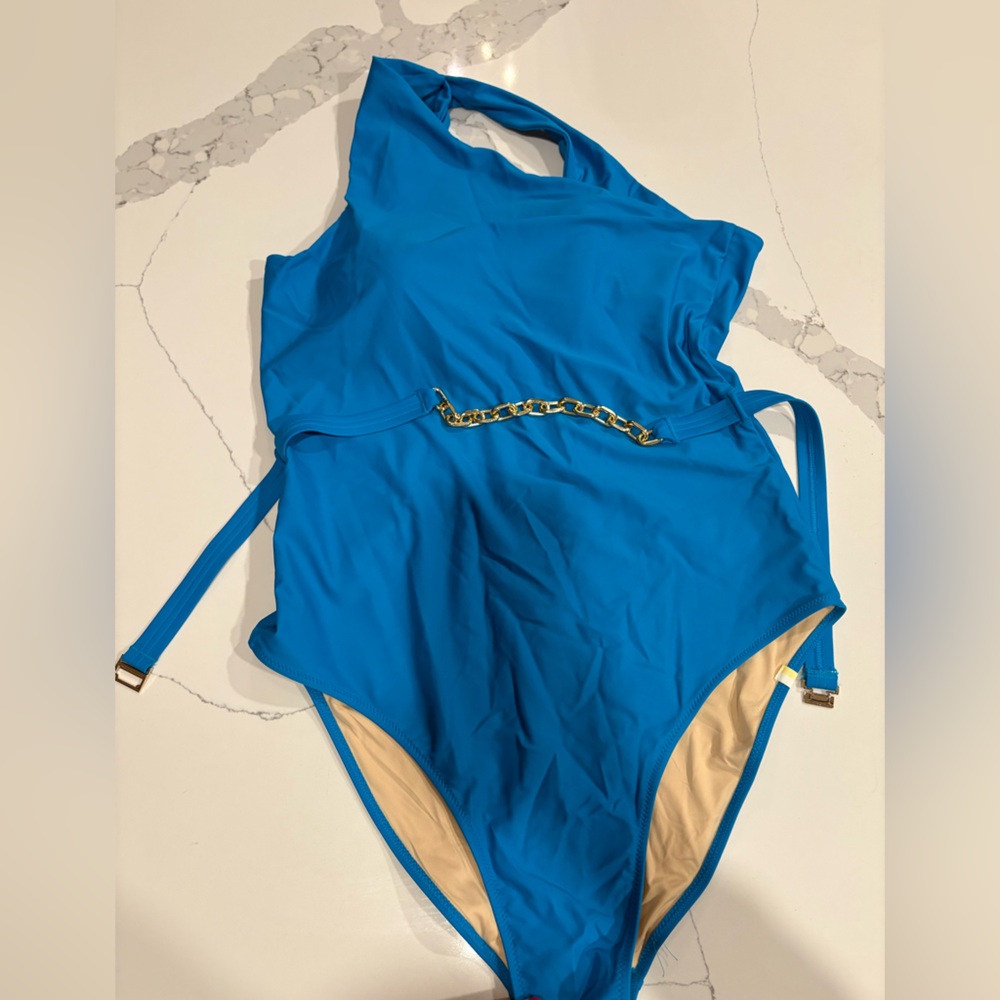 Summersalt The Belted-Chain Ruched Sidestroke-14